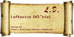 Lefkovics Dániel névjegykártya