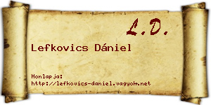 Lefkovics Dániel névjegykártya